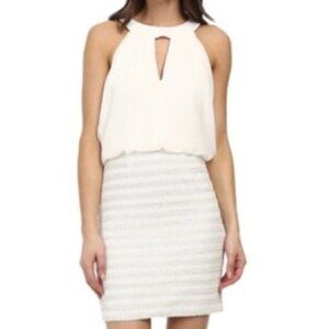 Laundry by Shelli Segal (NWT) White Sequin Halter Dress – Sz 6